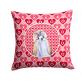 Shih Tzu Hearts Love and Valentine's Day Portrait Decorative Throw Pillow 14x14 Indoor Outdoor Accent Cushion, Fabric Cover with Insert for Sofa, Bed, Porch & Living Room