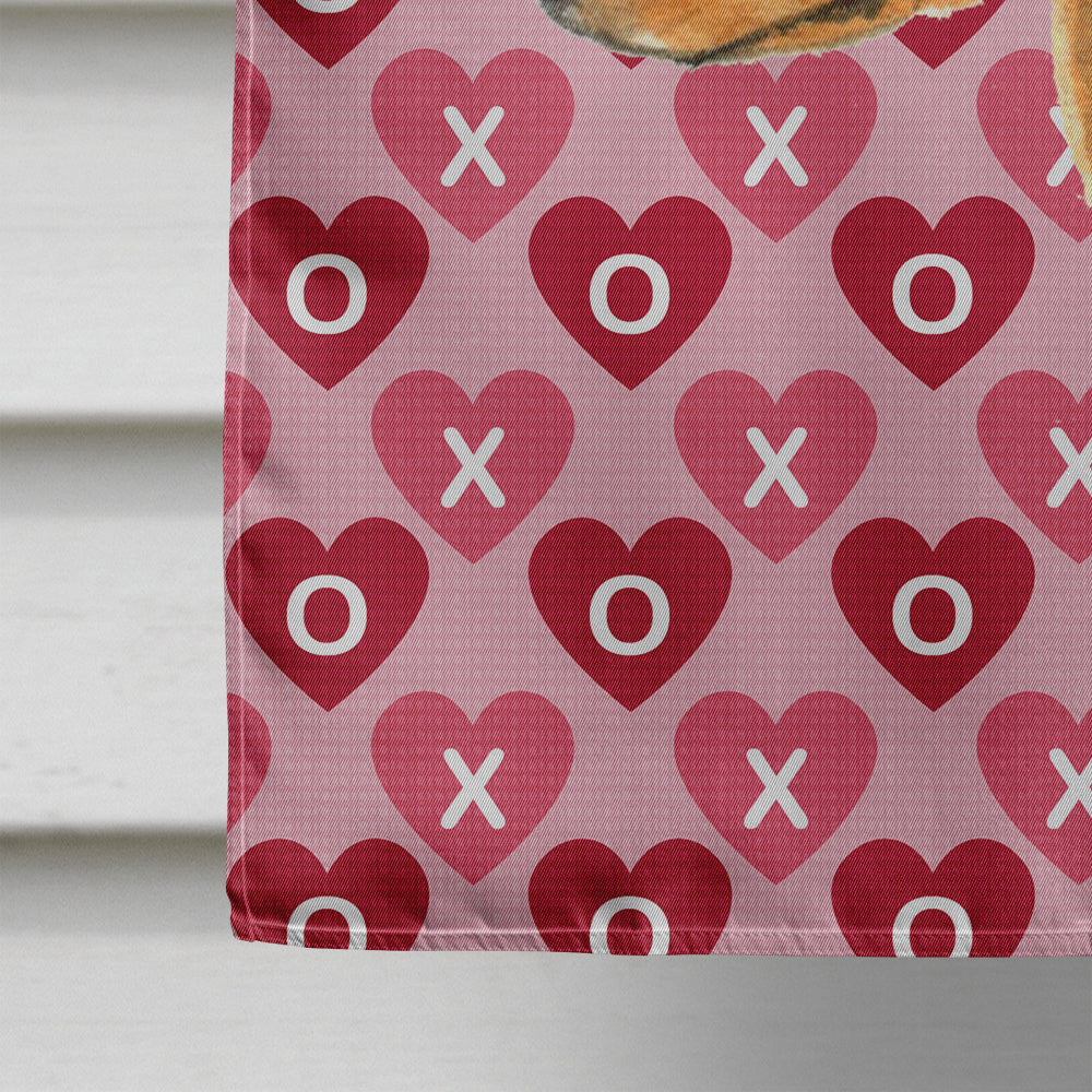 Min Pin Hearts Love and Valentine's Day Portrait House Flag 28x40 Porch Sleeve Pole Decorative Outside Yard Banner Artwork Wall Hanging, Polyester