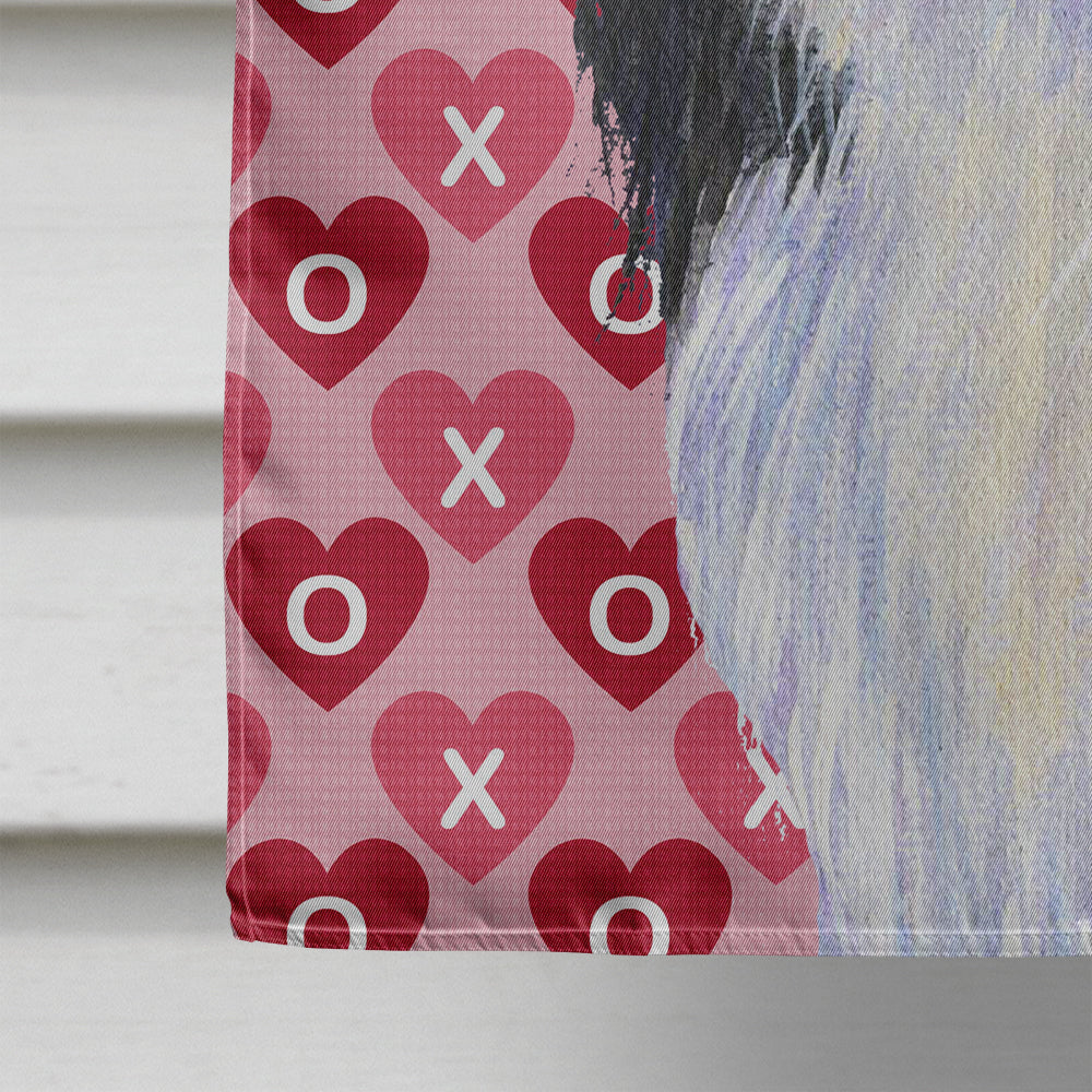 Japanese Chin Hearts Love and Valentine's Day Portrait House Flag 28x40 Porch Sleeve Pole Decorative Outside Yard Banner Artwork Wall Hanging, Polyester