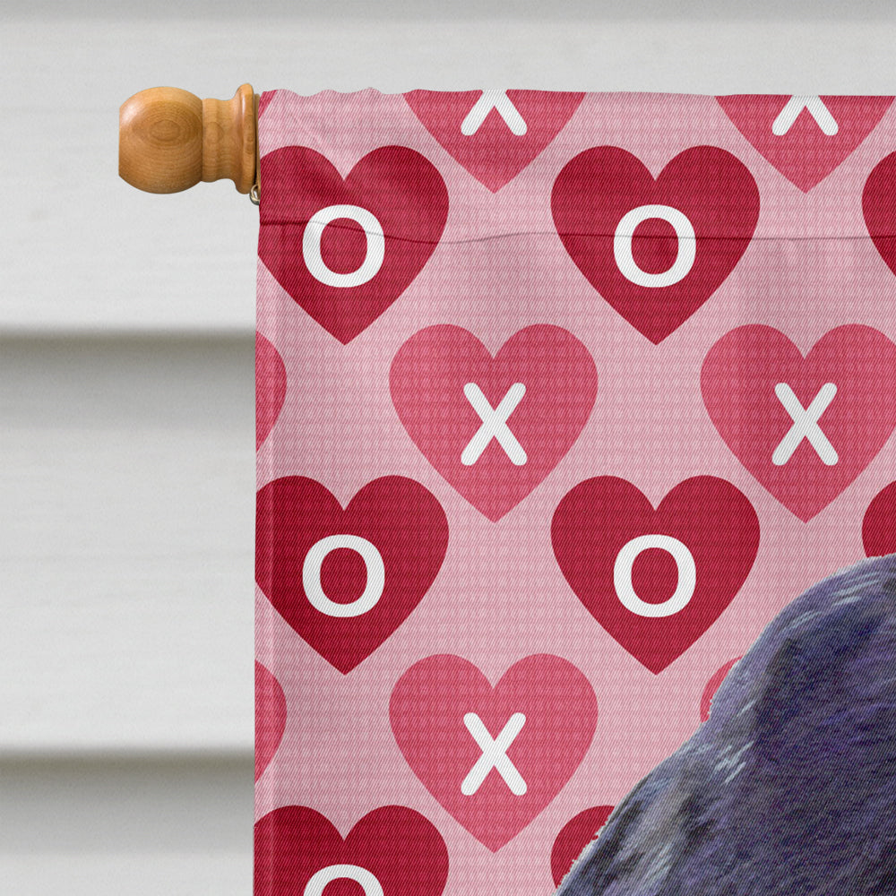 Black Cocker Spaniel Hearts Love Valentine's Day House Flag 28x40 Porch Sleeve Pole Decorative Outside Yard Banner Artwork Wall Hanging, Polyester