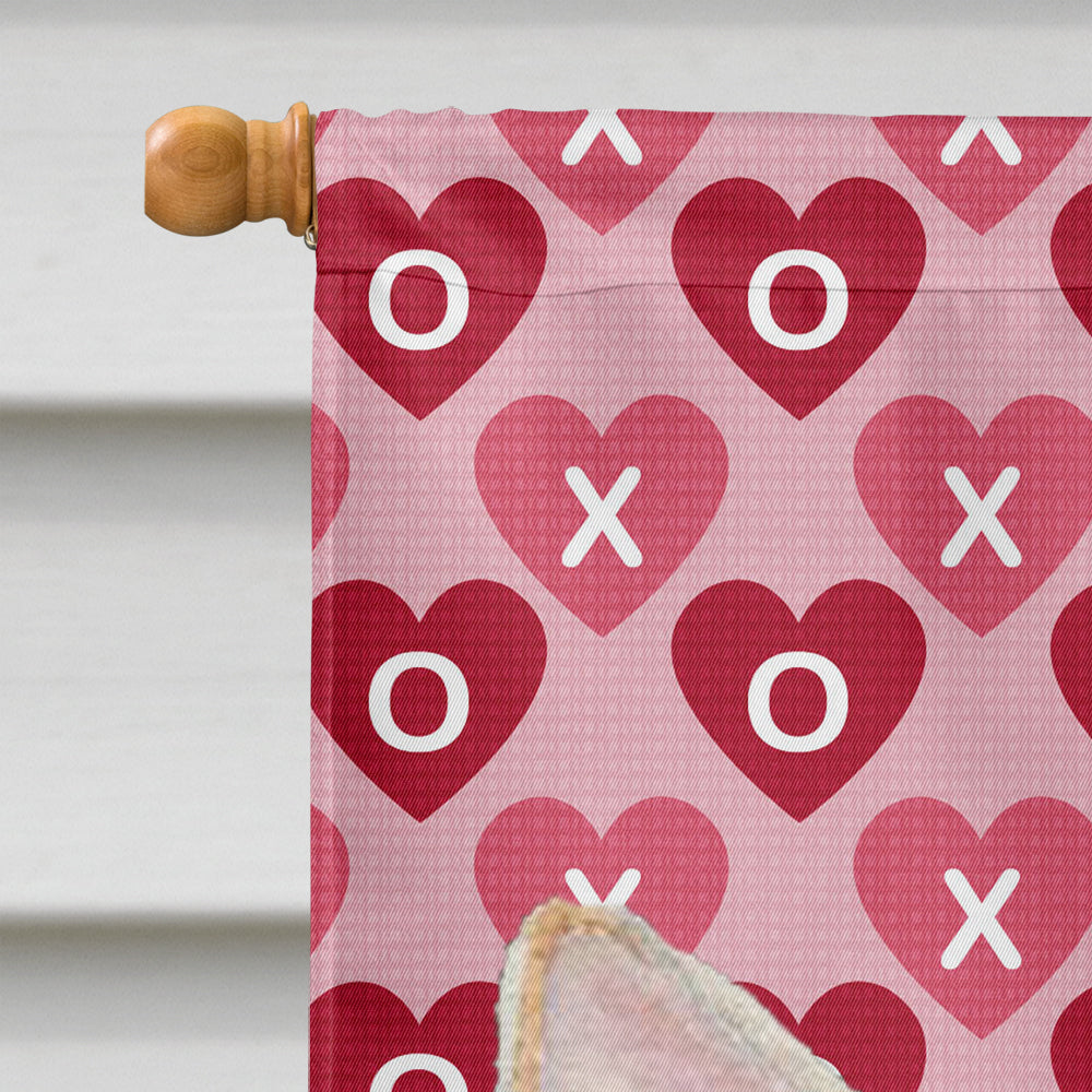 Chihuahua Hearts Love and Valentine's Day Portrait House Flag 28x40 Porch Sleeve Pole Decorative Outside Yard Banner Artwork Wall Hanging, Polyester
