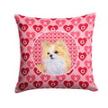 Chihuahua Hearts Love and Valentine's Day Portrait Decorative Throw Pillow 14x14 Indoor Outdoor Accent Cushion, Fabric Cover with Insert for Sofa, Bed, Porch & Living Room