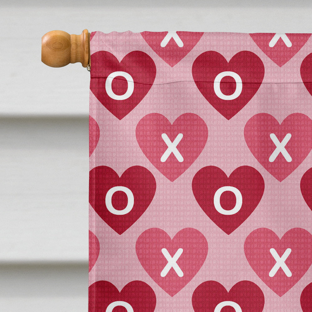 Fox Terrier Hearts Love and Valentine's Day Portrait House Flag 28x40 Porch Sleeve Pole Decorative Outside Yard Banner Artwork Wall Hanging, Polyester