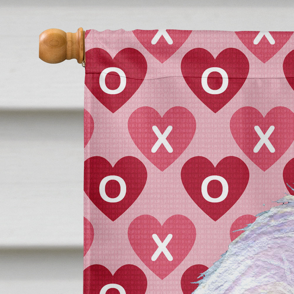 Maltese Hearts Love and Valentine's Day Portrait House Flag 28x40 Porch Sleeve Pole Decorative Outside Yard Banner Artwork Wall Hanging, Polyester