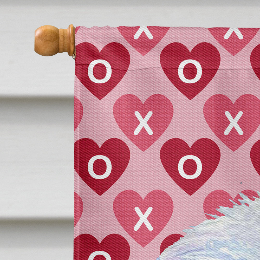 Maltese Hearts Love and Valentine's Day Portrait House Flag 28x40 Porch Sleeve Pole Decorative Outside Yard Banner Artwork Wall Hanging, Polyester