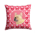 French Bulldog Hearts Love and Valentine's Day Portrait Decorative Throw Pillow 14x14 Indoor Outdoor Accent Cushion, Fabric Cover with Insert for Sofa, Bed, Porch & Living Room