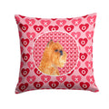 Brussels Griffon Hearts Love and Valentine's Day Portrait Decorative Throw Pillow 14x14 Indoor Outdoor Accent Cushion, Fabric Cover with Insert for Sofa, Bed, Porch & Living Room