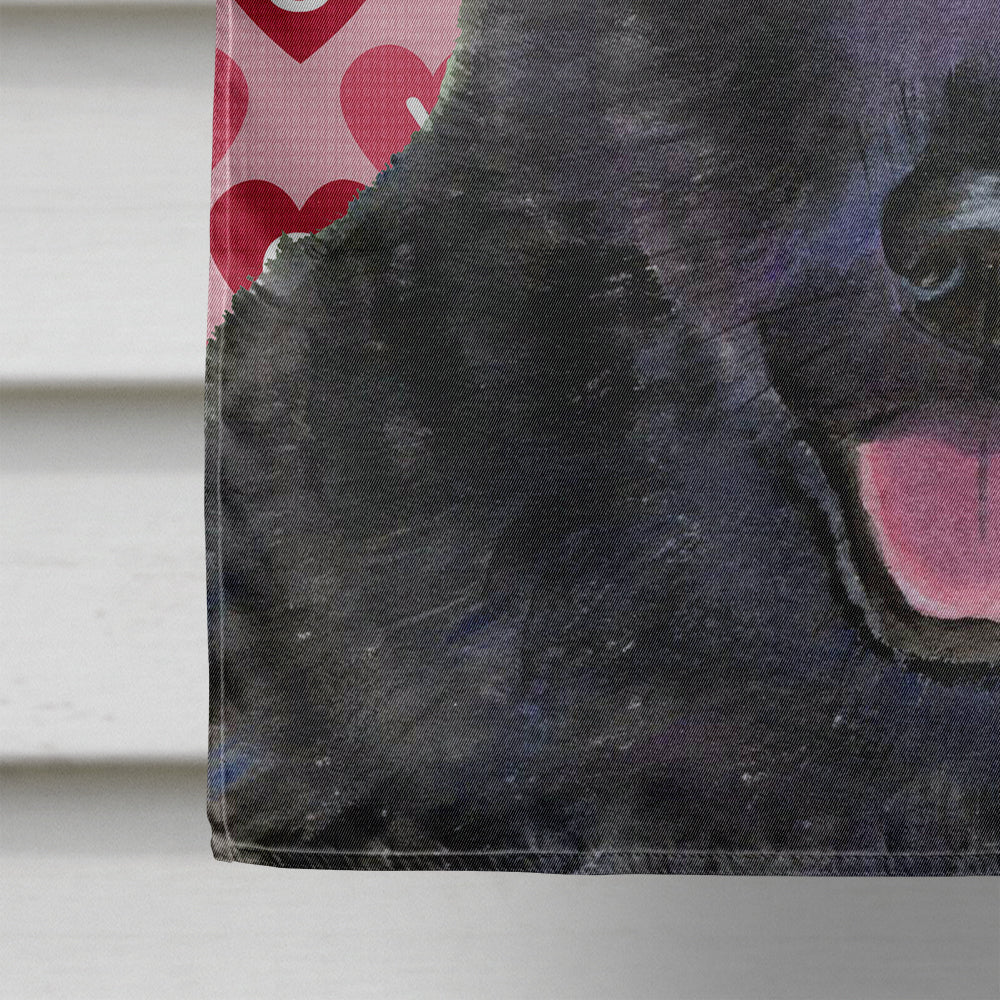 Australian Kelpie Hearts Love Valentine's Day House Flag 28x40 Porch Sleeve Pole Decorative Outside Yard Banner Artwork Wall Hanging, Polyester