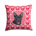 Australian Kelpie Hearts Love Valentine's Day Decorative Throw Pillow 14x14 Indoor Outdoor Accent Cushion, Fabric Cover with Insert for Sofa, Bed, Porch & Living Room
