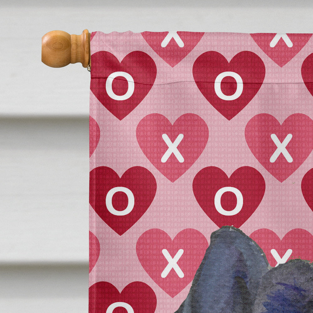 Chow Chow Hearts Love and Valentine's Day Portrait House Flag 28x40 Porch Sleeve Pole Decorative Outside Yard Banner Artwork Wall Hanging, Polyester