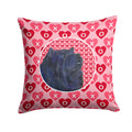 Chow Chow Hearts Love and Valentine's Day Portrait Decorative Throw Pillow 14x14 Indoor Outdoor Accent Cushion, Fabric Cover with Insert for Sofa, Bed, Porch & Living Room