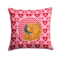 Chow Chow Hearts Love and Valentine's Day Portrait Decorative Throw Pillow 14x14 Indoor Outdoor Accent Cushion, Fabric Cover with Insert for Sofa, Bed, Porch & Living Room