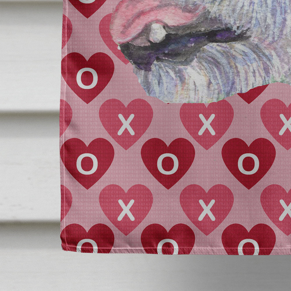 Jack Russell Terrier Hearts Love and Valentine's Day Portrait House Flag 28x40 Porch Sleeve Pole Decorative Outside Yard Banner Artwork Wall Hanging, Polyester