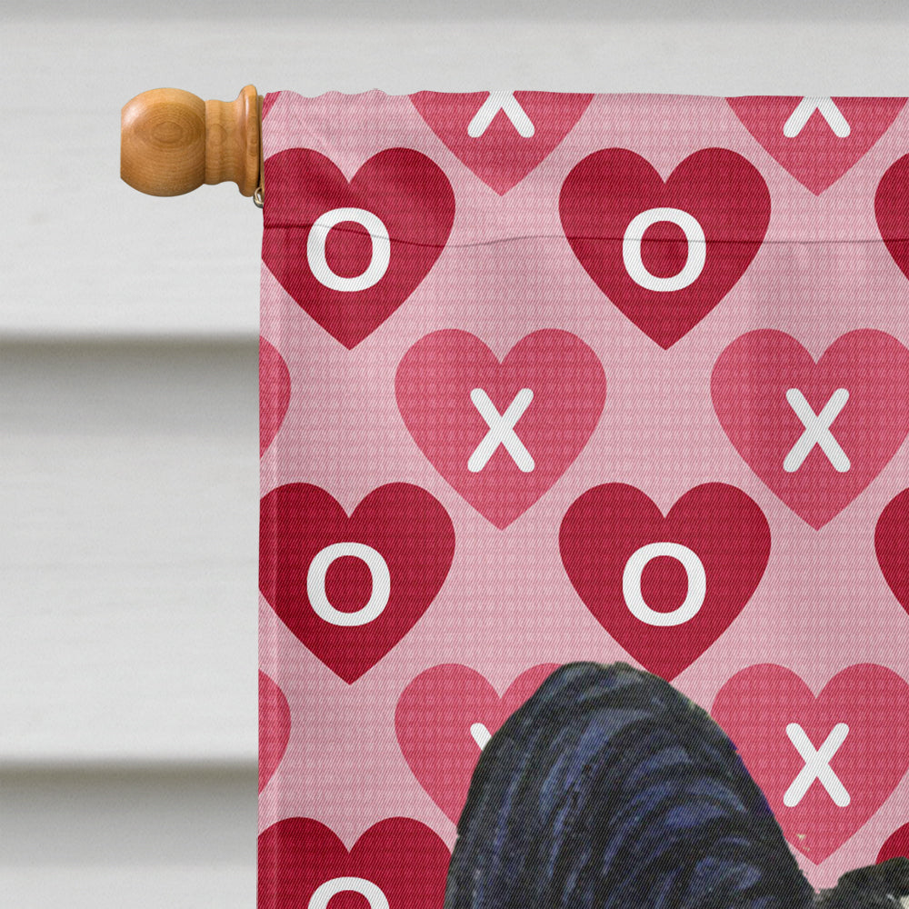 Papillon Hearts Love and Valentine's Day Portrait House Flag 28x40 Porch Sleeve Pole Decorative Outside Yard Banner Artwork Wall Hanging, Polyester