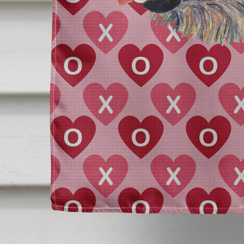 Irish Wolfhound Hearts Love and Valentine's Day Portrait House Flag 28x40 Porch Sleeve Pole Decorative Outside Yard Banner Artwork Wall Hanging, Polyester