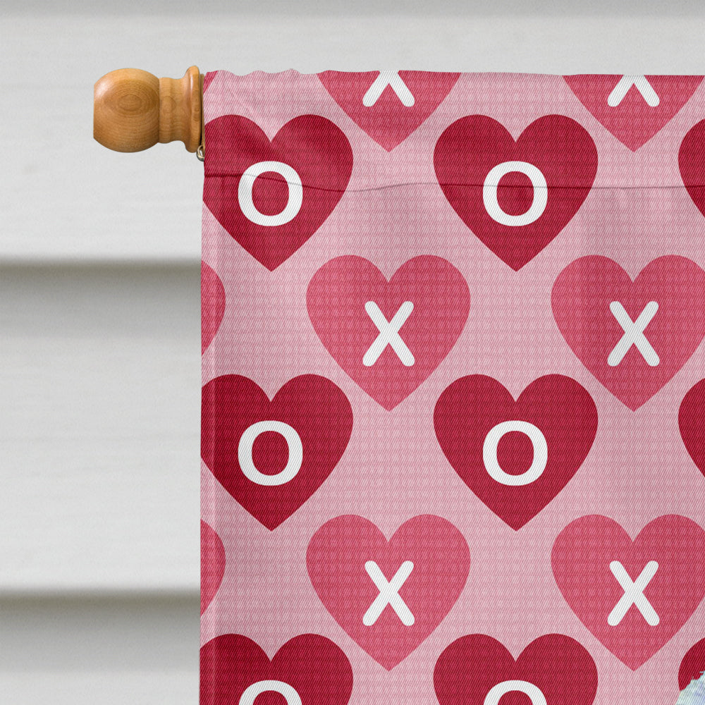 English Toy Spaniel Hearts Love and Valentine's Day Portrait House Flag 28x40 Porch Sleeve Pole Decorative Outside Yard Banner Artwork Wall Hanging, Polyester