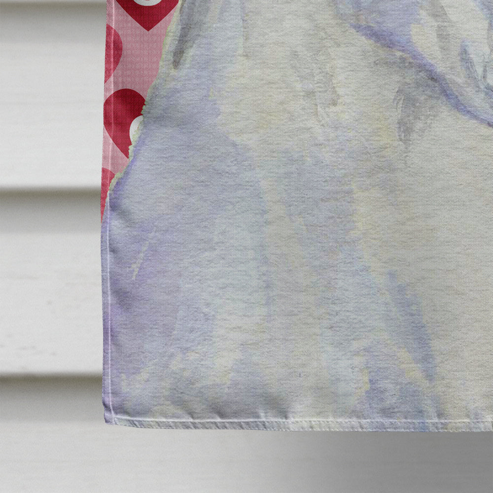 Boxer Hearts Love and Valentine's Day Portrait House Flag 28x40 Porch Sleeve Pole Decorative Outside Yard Banner Artwork Wall Hanging, Polyester