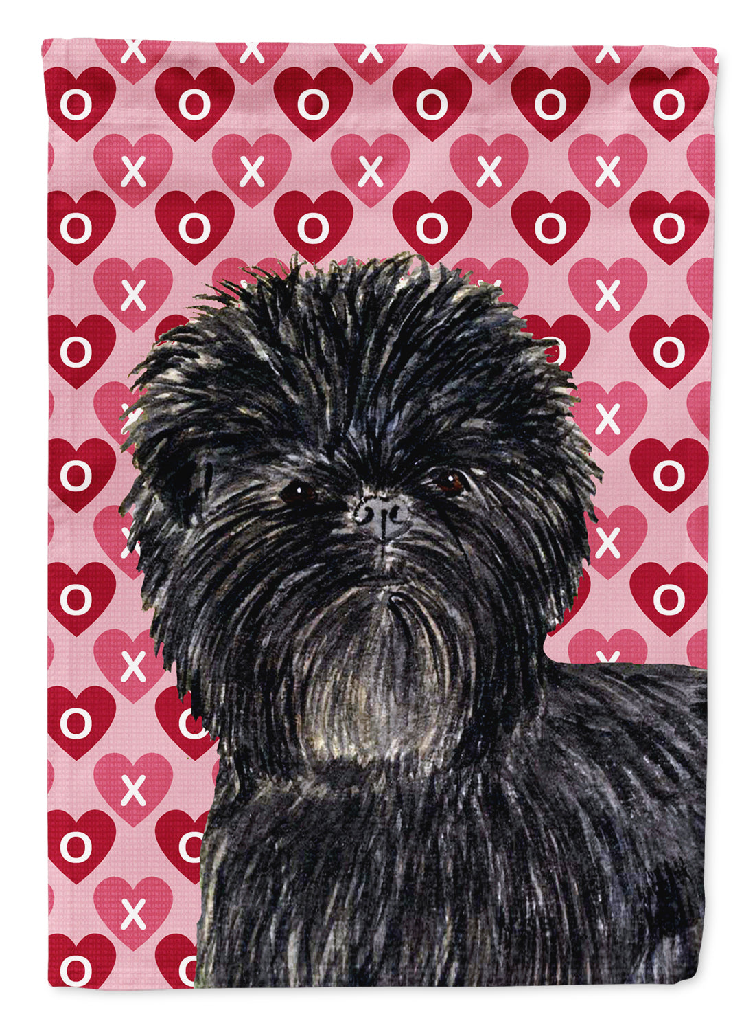 Affenpinscher Hearts Love and Valentine's Day Portrait Garden Flag Mailbox Decorative Yard Banner Outside Patio Artwork for Flower Beds, Garden Size, Multicolor