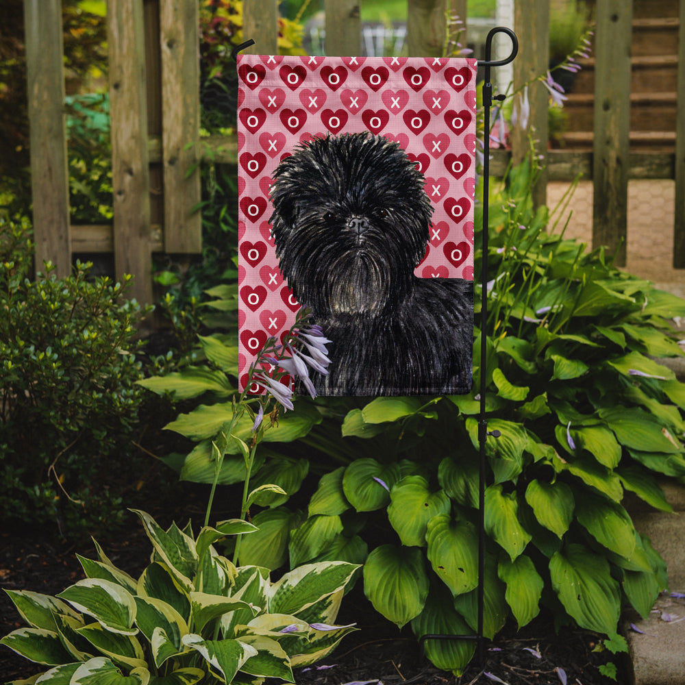 Affenpinscher Hearts Love and Valentine's Day Portrait Garden Flag Mailbox Decorative Yard Banner Outside Patio Artwork for Flower Beds, Garden Size, Multicolor