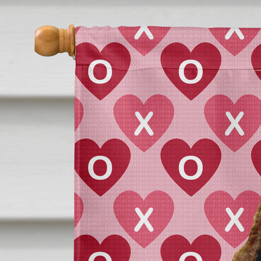 Springer Spaniel Hearts Love Valentine's Day House Flag 28x40 Porch Sleeve Pole Decorative Outside Yard Banner Artwork Wall Hanging, Polyester