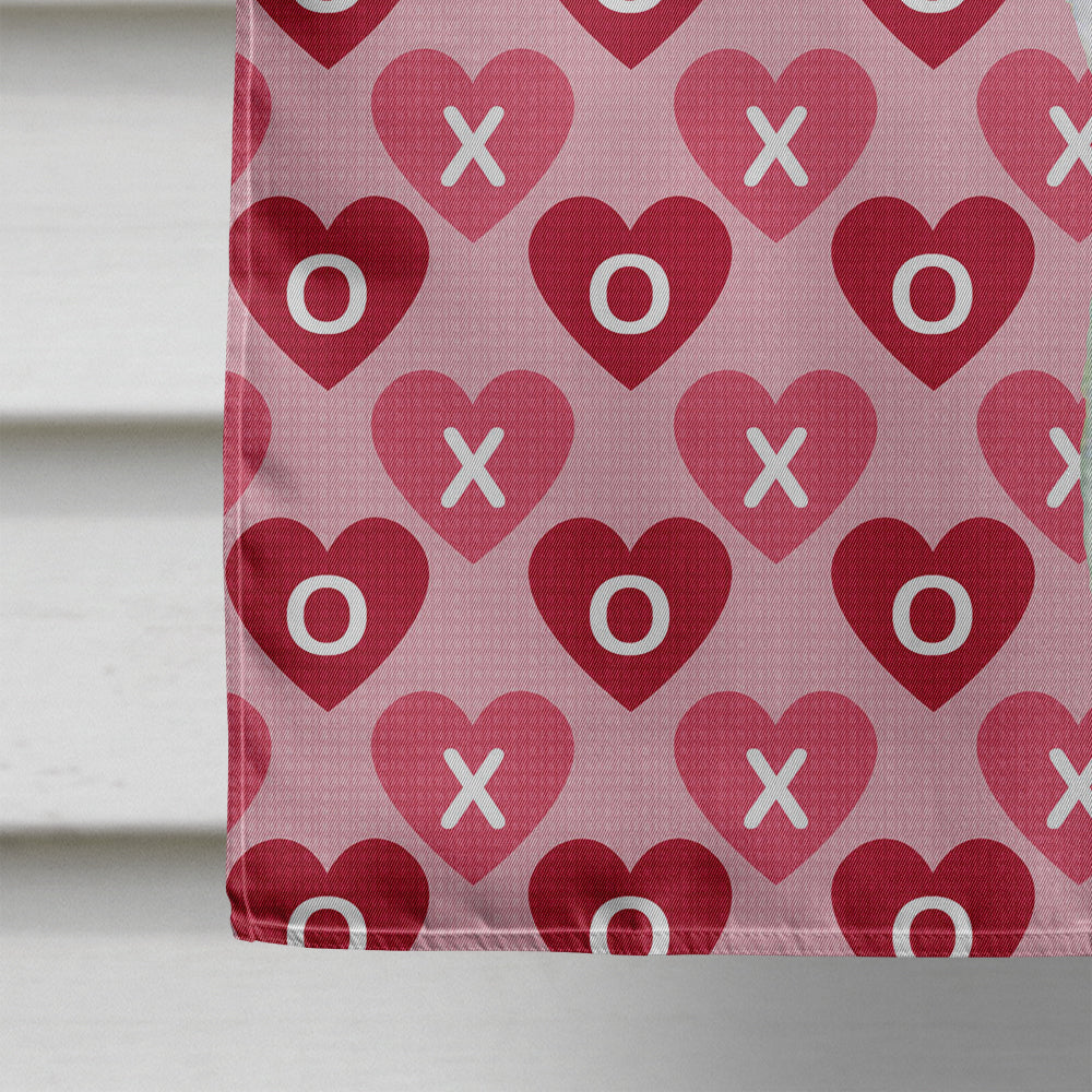 Basenji Hearts Love and Valentine's Day Portrait House Flag 28x40 Porch Sleeve Pole Decorative Outside Yard Banner Artwork Wall Hanging, Polyester