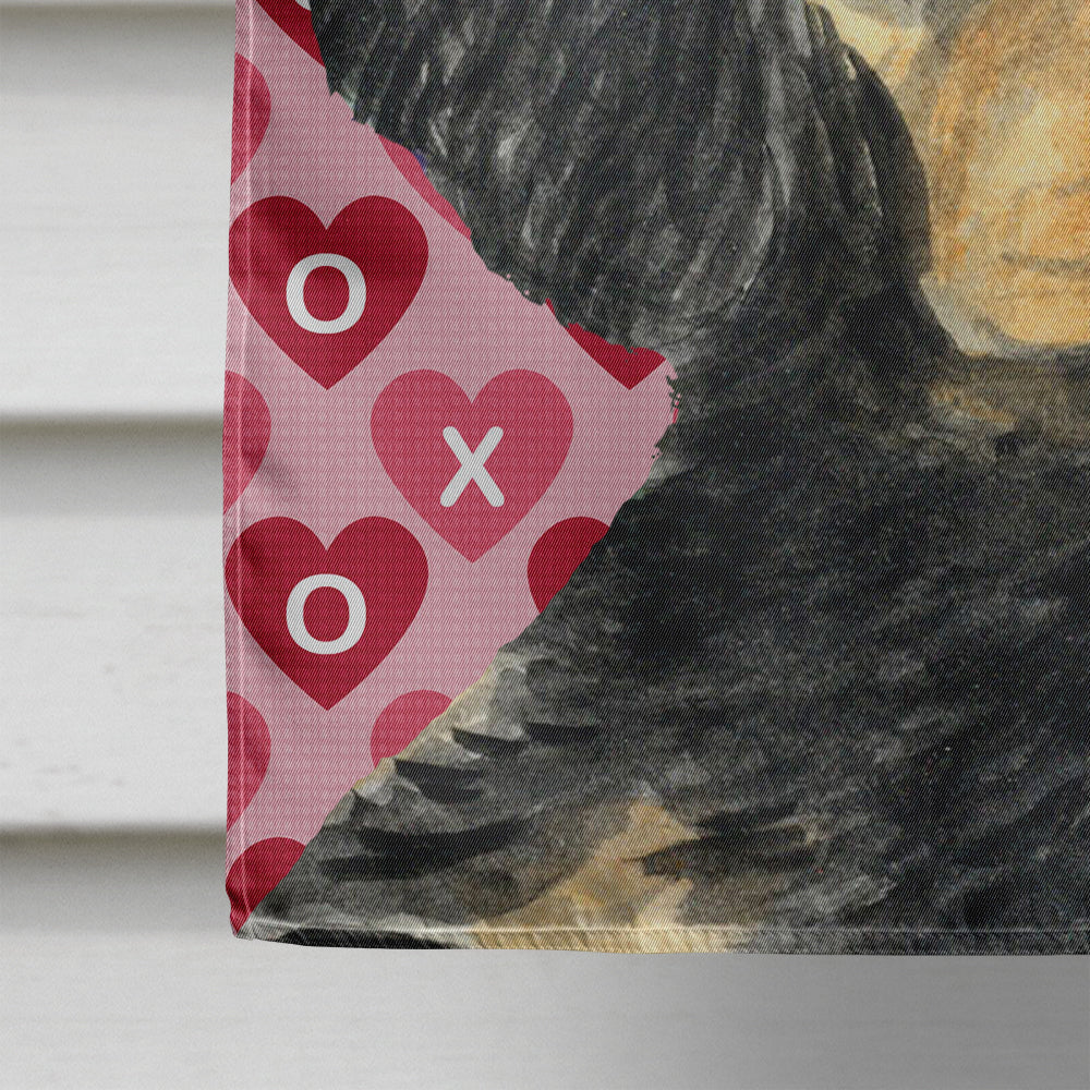 Gordon Setter Hearts Love and Valentine's Day Portrait House Flag 28x40 Porch Sleeve Pole Decorative Outside Yard Banner Artwork Wall Hanging, Polyester