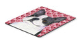 Boston Terrier Hearts Love Valentine's Day Mouse Pad, Heat Resistant Trivet Hot Pad , Non Slip Rubber Desk Mat, Kitchen Counter Protector, Home Office Decor Gift