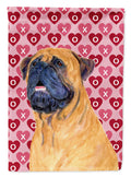 Mastiff Hearts Love and Valentine's Day Portrait House Flag 28x40 Porch Sleeve Pole Decorative Outside Yard Banner Artwork Wall Hanging, Polyester