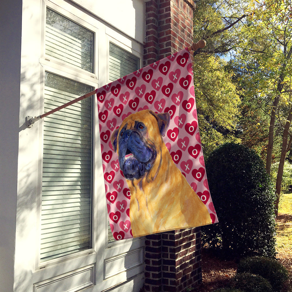 Mastiff Hearts Love and Valentine's Day Portrait House Flag 28x40 Porch Sleeve Pole Decorative Outside Yard Banner Artwork Wall Hanging, Polyester