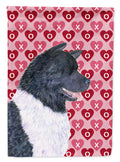 Akita Hearts Love and Valentine's Day Portrait House Flag 28x40 Porch Sleeve Pole Decorative Outside Yard Banner Artwork Wall Hanging, Polyester