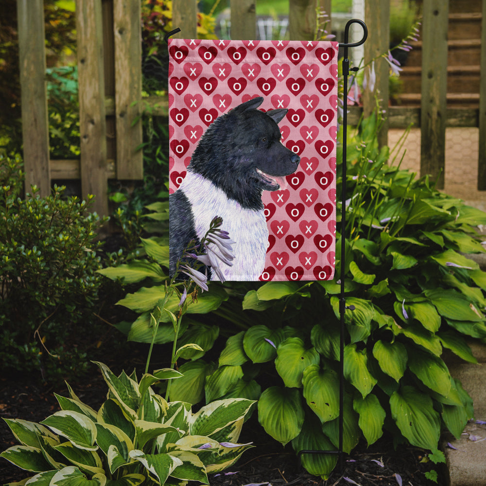 Akita Hearts Love and Valentine's Day Portrait Garden Flag Mailbox Decorative Yard Banner Outside Patio Artwork for Flower Beds, Garden Size, Multicolor