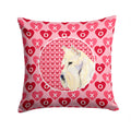 Scottish Terrier Hearts Love Valentine's Day Portrait Decorative Throw Pillow 14x14 Indoor Outdoor Accent Cushion, Fabric Cover with Insert for Sofa, Bed, Porch & Living Room