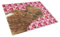 Chesapeake Bay Retriever Hearts Love and Valentine's Day Cutting Board Tempered Glass Kitchen Cutting Surface, Heat Resistant Chopping, Non-Slip Feet, Food Prep & Serving
