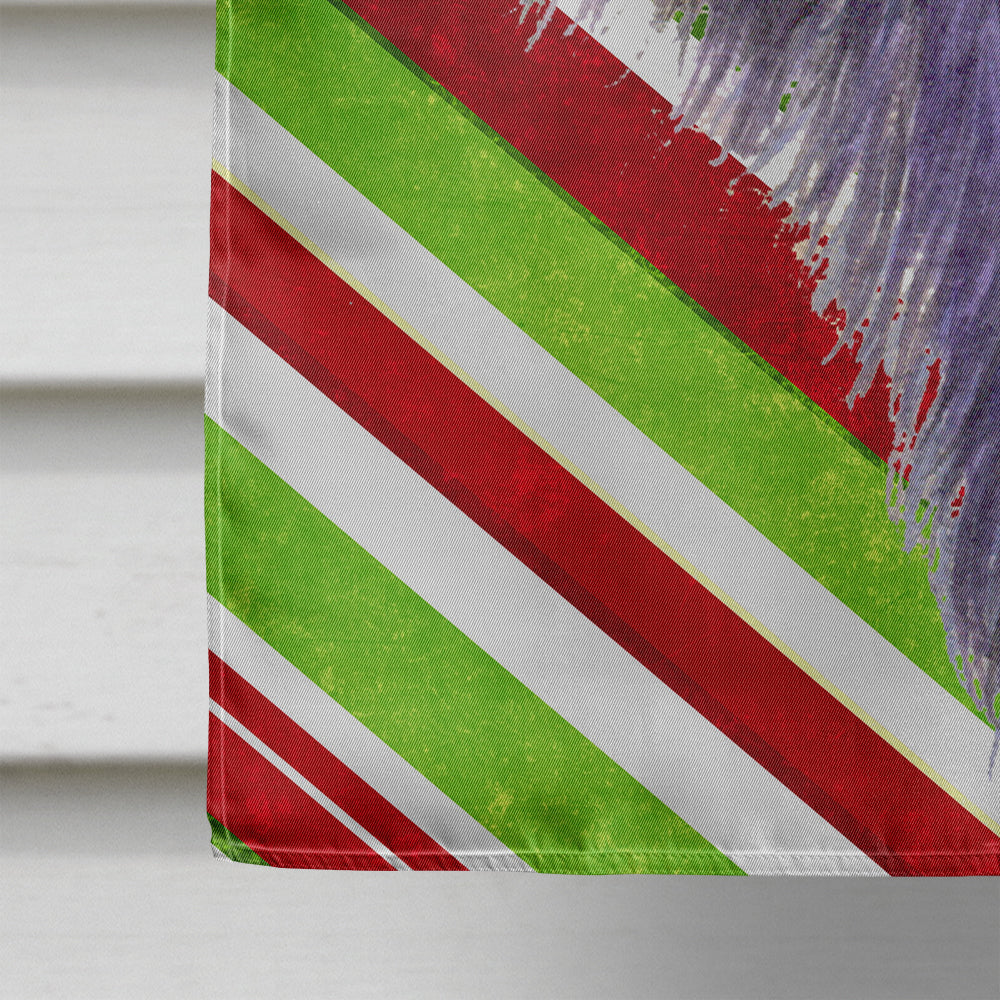Skye Terrier Candy Cane Holiday Christmas House Flag 28x40 Porch Sleeve Pole Decorative Outside Yard Banner Artwork Wall Hanging, Polyester