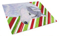 Siberian Husky Candy Cane Holiday Christmas Cutting Board Tempered Glass Kitchen Cutting Surface, Heat Resistant Chopping, Non-Slip Feet, Food Prep & Serving