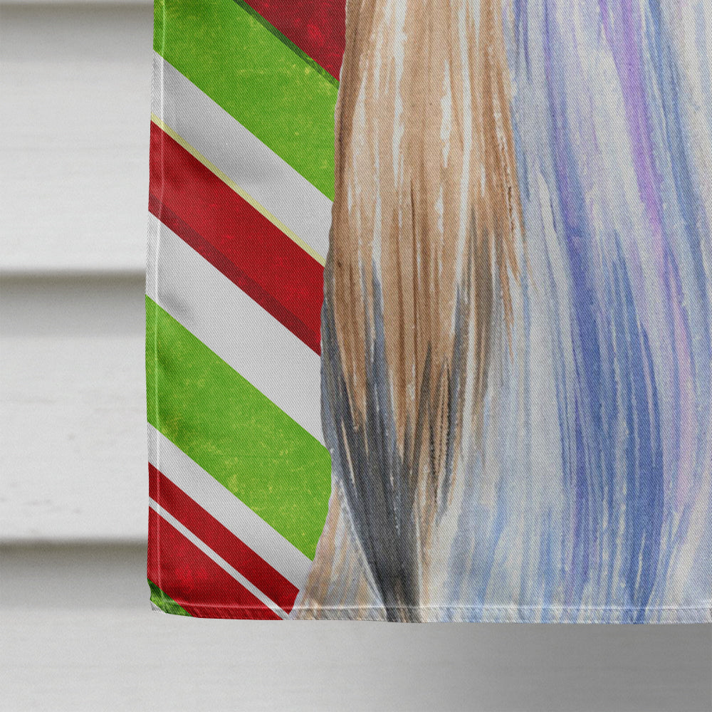 Shih Tzu Candy Cane Holiday Christmas House Flag 28x40 Porch Sleeve Pole Decorative Outside Yard Banner Artwork Wall Hanging, Polyester