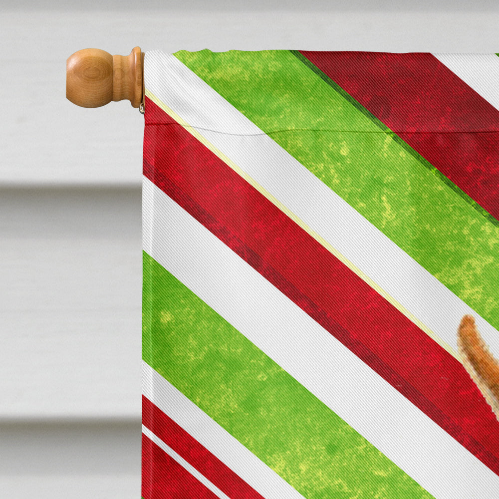Min Pin Candy Cane Holiday Christmas House Flag 28x40 Porch Sleeve Pole Decorative Outside Yard Banner Artwork Wall Hanging, Polyester