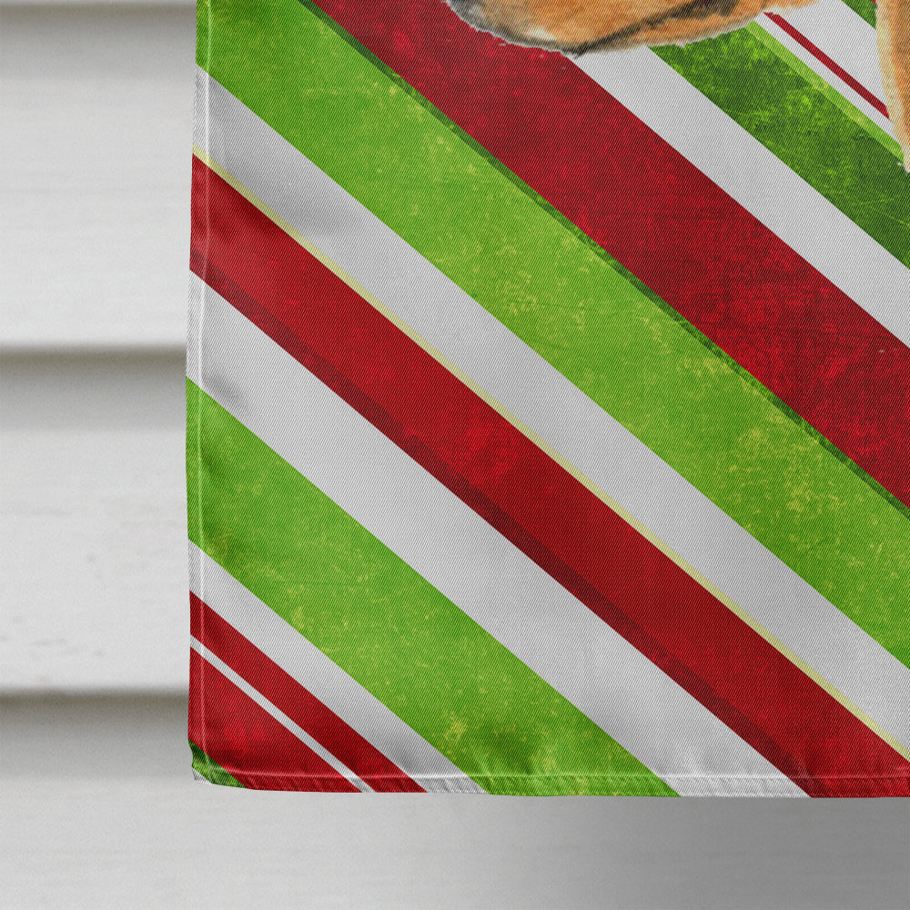 Min Pin Candy Cane Holiday Christmas House Flag 28x40 Porch Sleeve Pole Decorative Outside Yard Banner Artwork Wall Hanging, Polyester