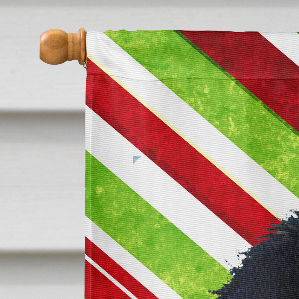 Japanese Chin Candy Cane Holiday Christmas House Flag 28x40 Porch Sleeve Pole Decorative Outside Yard Banner Artwork Wall Hanging, Polyester