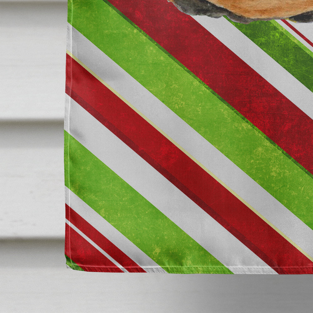 Doberman Candy Cane Holiday Christmas House Flag 28x40 Porch Sleeve Pole Decorative Outside Yard Banner Artwork Wall Hanging, Polyester
