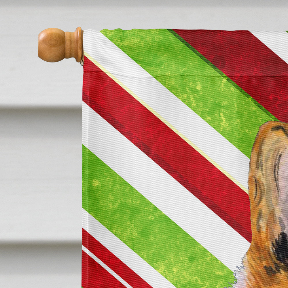 Collie Smooth Candy Cane Holiday Christmas House Flag 28x40 Porch Sleeve Pole Decorative Outside Yard Banner Artwork Wall Hanging, Polyester