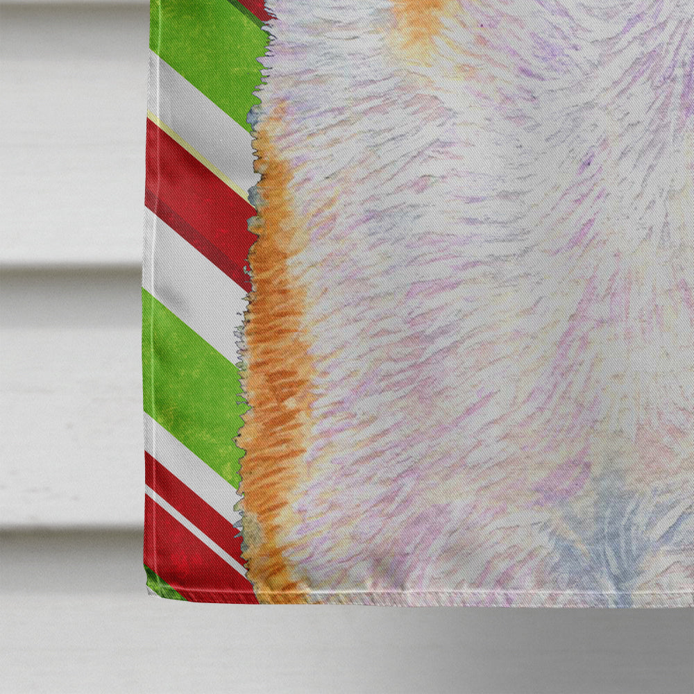 Collie Smooth Candy Cane Holiday Christmas House Flag 28x40 Porch Sleeve Pole Decorative Outside Yard Banner Artwork Wall Hanging, Polyester