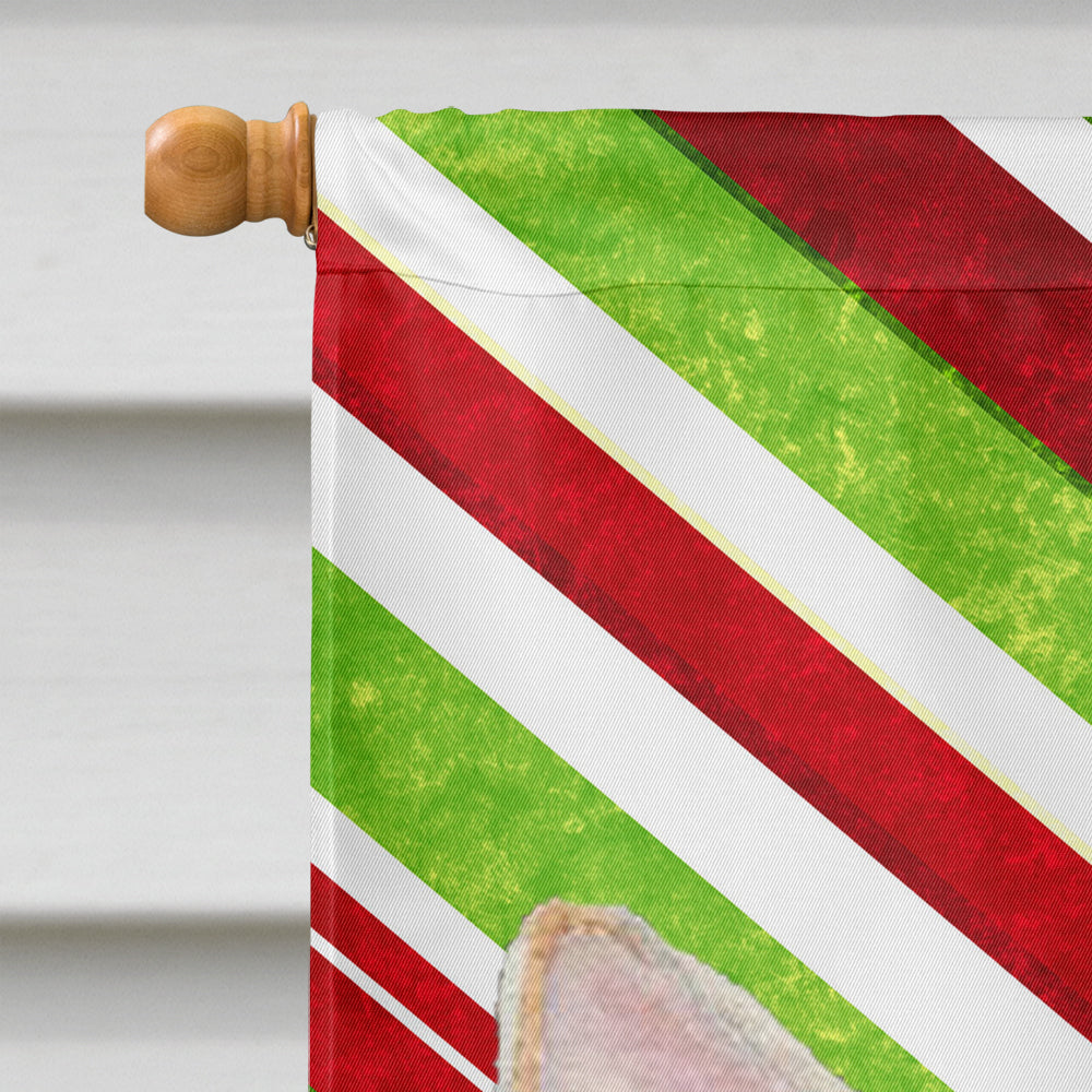 Chihuahua Candy Cane Holiday Christmas House Flag 28x40 Porch Sleeve Pole Decorative Outside Yard Banner Artwork Wall Hanging, Polyester