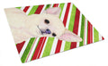 Chihuahua Candy Cane Holiday Christmas Cutting Board Tempered Glass Kitchen Cutting Surface, Heat Resistant Chopping, Non-Slip Feet, Food Prep & Serving
