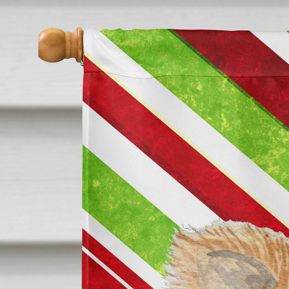 Chihuahua Candy Cane Holiday Christmas House Flag 28x40 Porch Sleeve Pole Decorative Outside Yard Banner Artwork Wall Hanging, Polyester