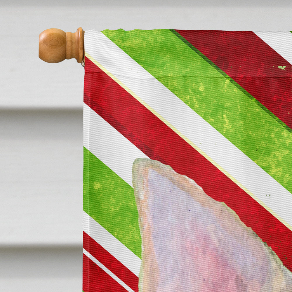 Chihuahua Candy Cane Holiday Christmas House Flag 28x40 Porch Sleeve Pole Decorative Outside Yard Banner Artwork Wall Hanging, Polyester