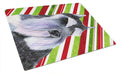 Schnauzer Candy Cane Holiday Christmas Cutting Board Tempered Glass Kitchen Cutting Surface, Heat Resistant Chopping, Non-Slip Feet, Food Prep & Serving