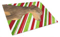Doberman Candy Cane Holiday Christmas Cutting Board Tempered Glass Kitchen Cutting Surface, Heat Resistant Chopping, Non-Slip Feet, Food Prep & Serving