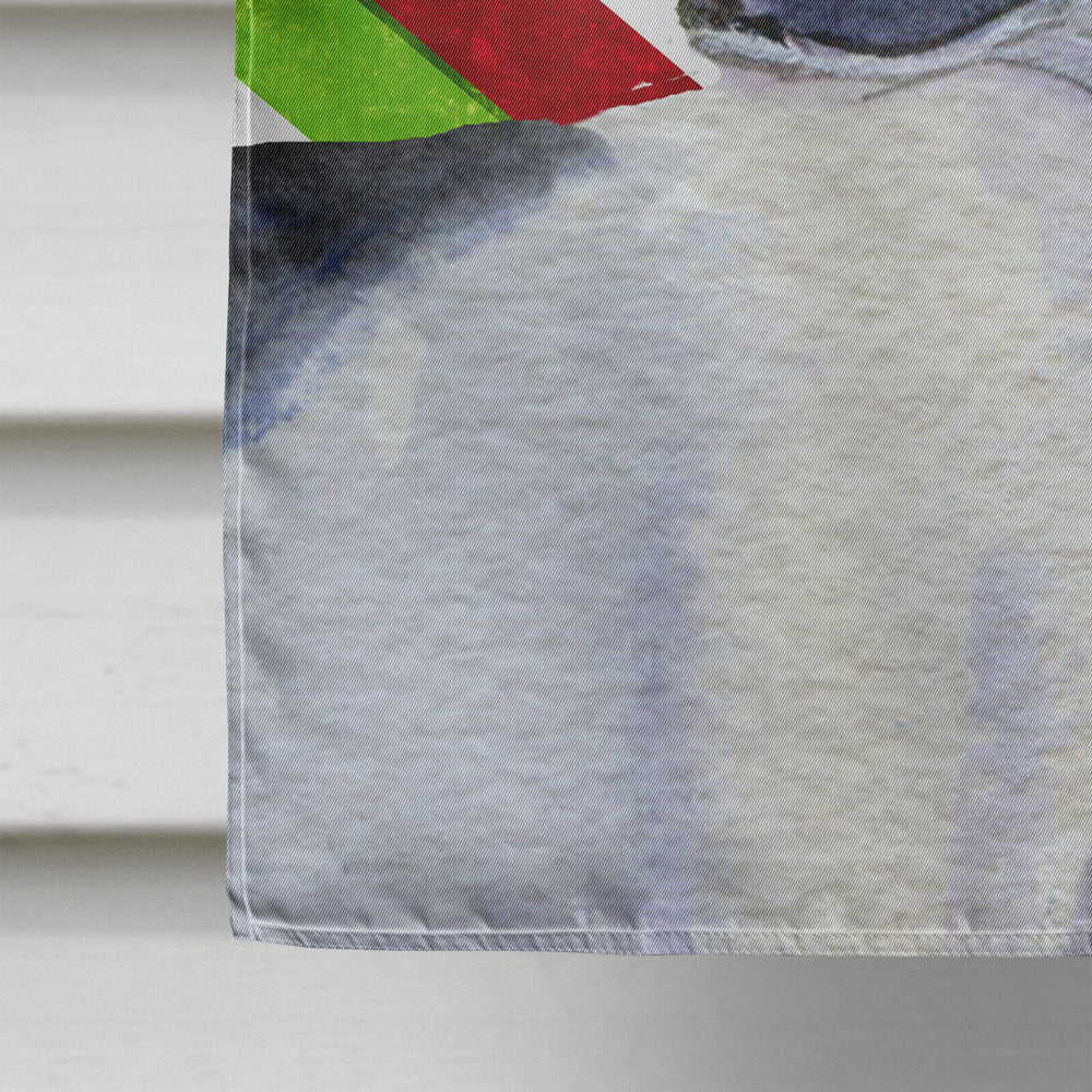 Rat Terrier Candy Cane Holiday Christmas House Flag 28x40 Porch Sleeve Pole Decorative Outside Yard Banner Artwork Wall Hanging, Polyester