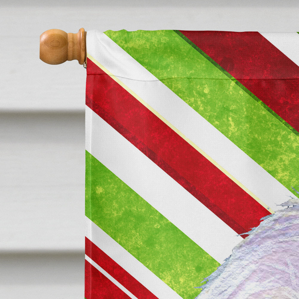 Maltese Candy Cane Holiday Christmas House Flag 28x40 Porch Sleeve Pole Decorative Outside Yard Banner Artwork Wall Hanging, Polyester